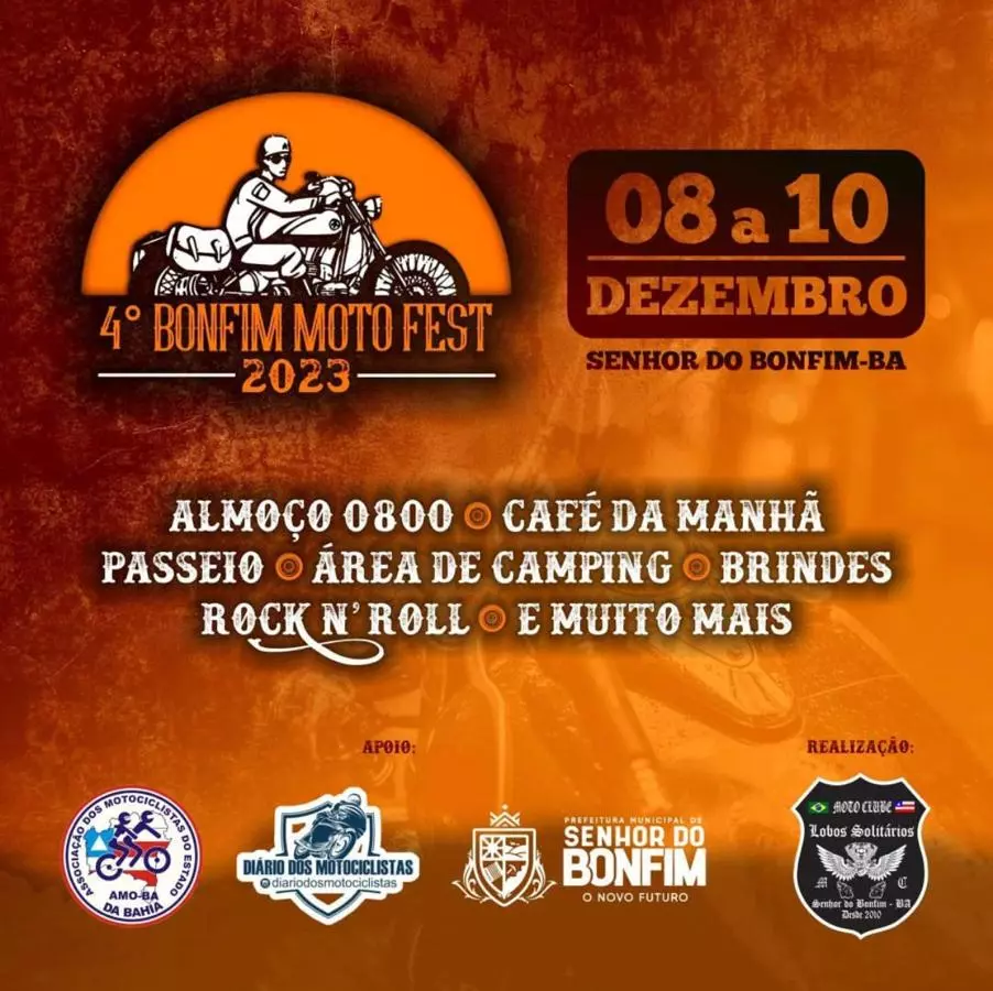 4º BONFIM MOTO FEST, DE 08 A 10 DE DEZEMBRO DE 2023