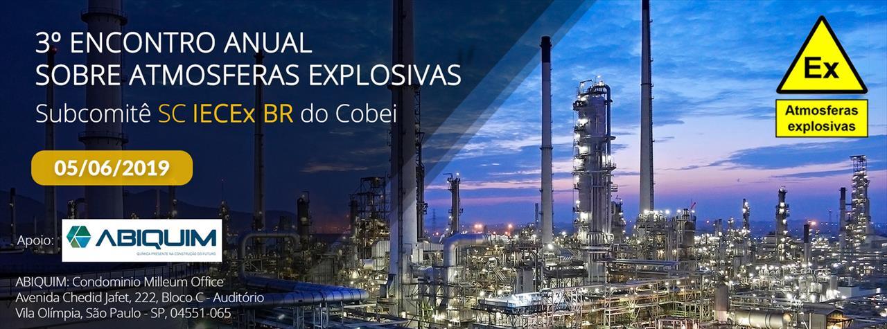 3º Encontro anual sobre atmosferas explosivas do Subcomitê SC IECEX BR do Cobei .