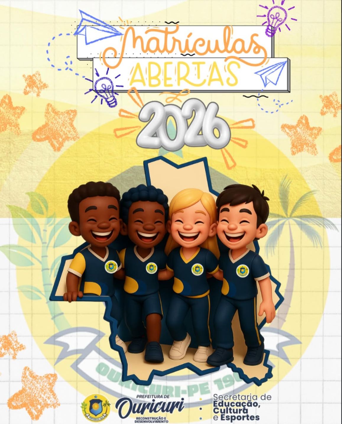 Rede Municipal de Ouricuri abre matrículas para o ano letivo de 2026