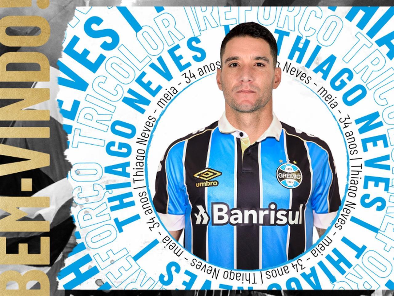 Grêmio anuncia a contratação de Thiago Neves