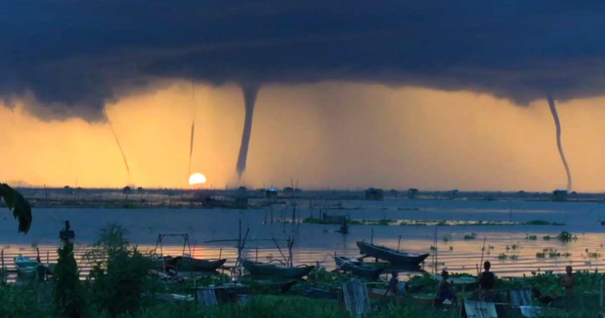 Várias trombas d'água atingem Filipinas ao mesmo tempo (VÍDEOS)