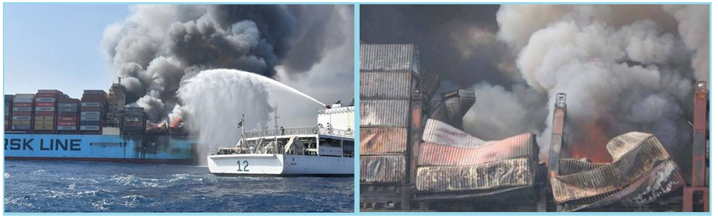 GRAVE INCÊNCIO COM NAVIO MAERSK HONAM