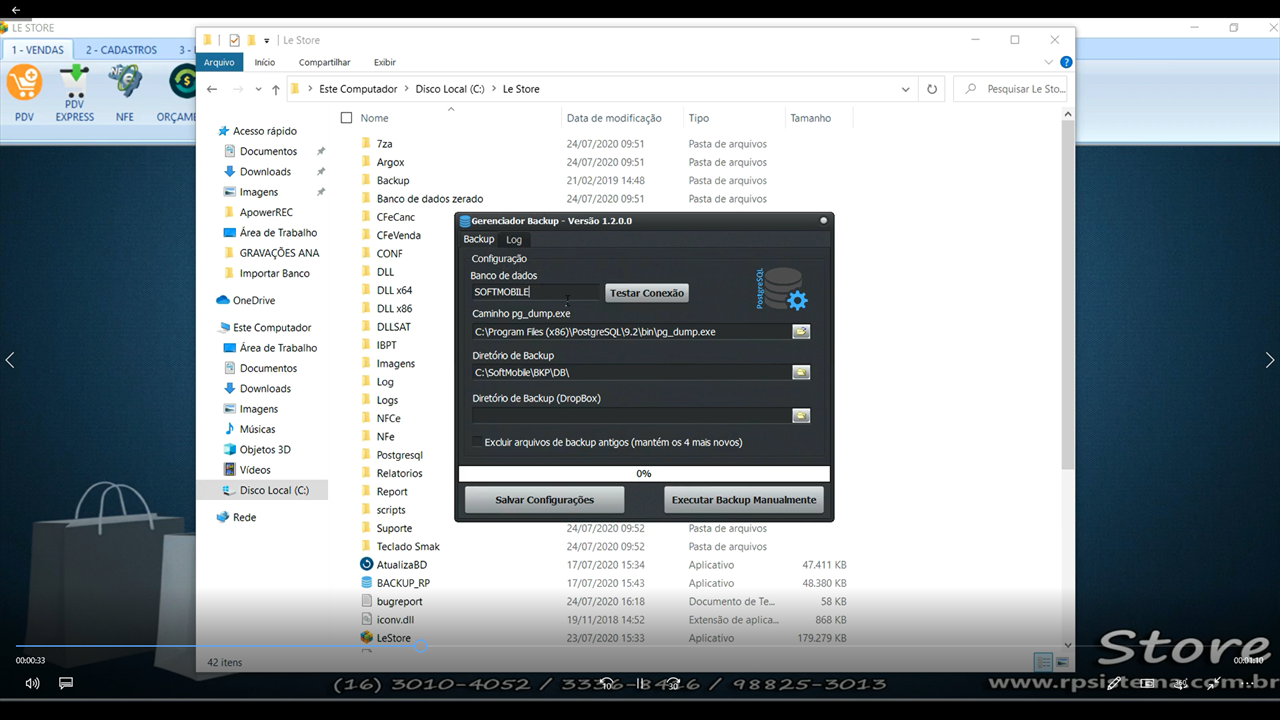 Configurando o novo backup