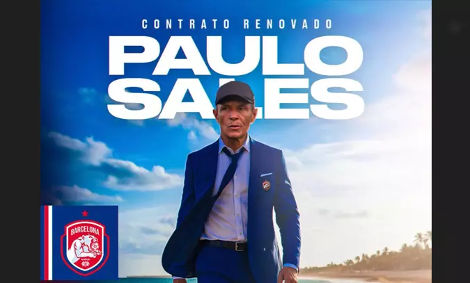 PAULO SALES: O treinador está de volta ao Barcelona-BA, para disputa do estadual 2026!