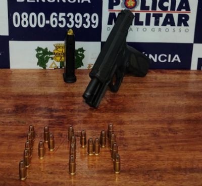 Homem que ameaça clientes em bar com pistola é preso pela PM em São Félix do Araguaia