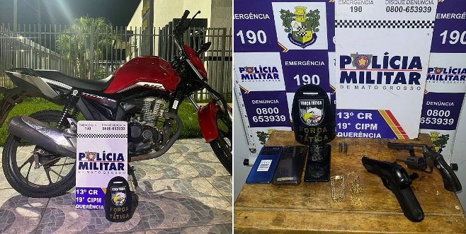 Após render família e roubar objetos em Bom Jesus do Araguaia, dupla é presa pela PM