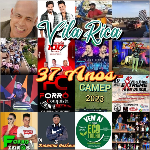 “Muita história e trabalho para se orgulhar: O progresso não pode parar ” – 37º Aniversário de Vila Rica. Veja programação completa com flash’s dos anos anteriores