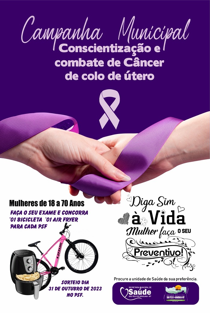 Secretaria Municipal de Saúde está com a campanha de combate ao câncer de colo de útero