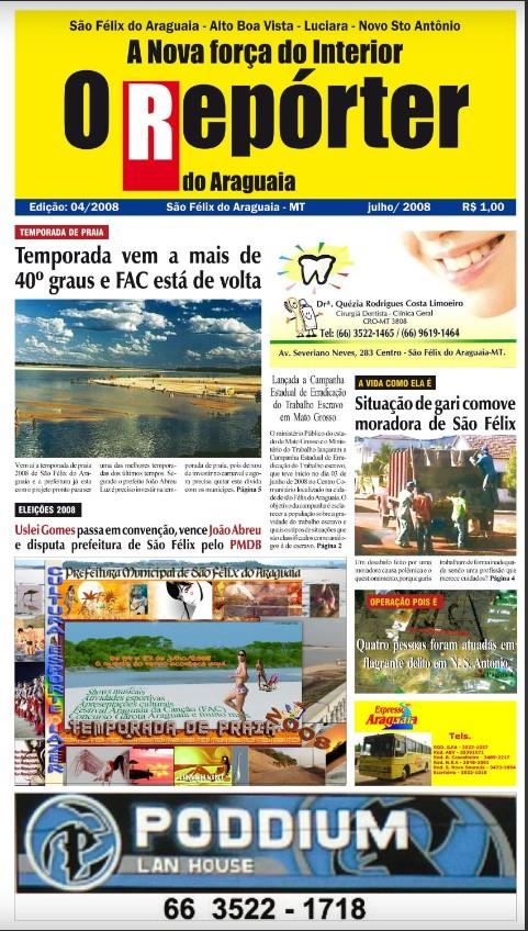 Repórter do Araguaia - Edição nº 4 - Julho - 2008