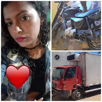 Caminhão a 140 km/h bate na traseira de moto e mata passageira em Aragarças; família pede ajuda para sepultar jovem