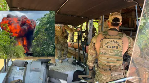 Operação da PF e Ibama no feriado destrói 15 dragas e motores usados no garimpo ilegal no rio Madeira