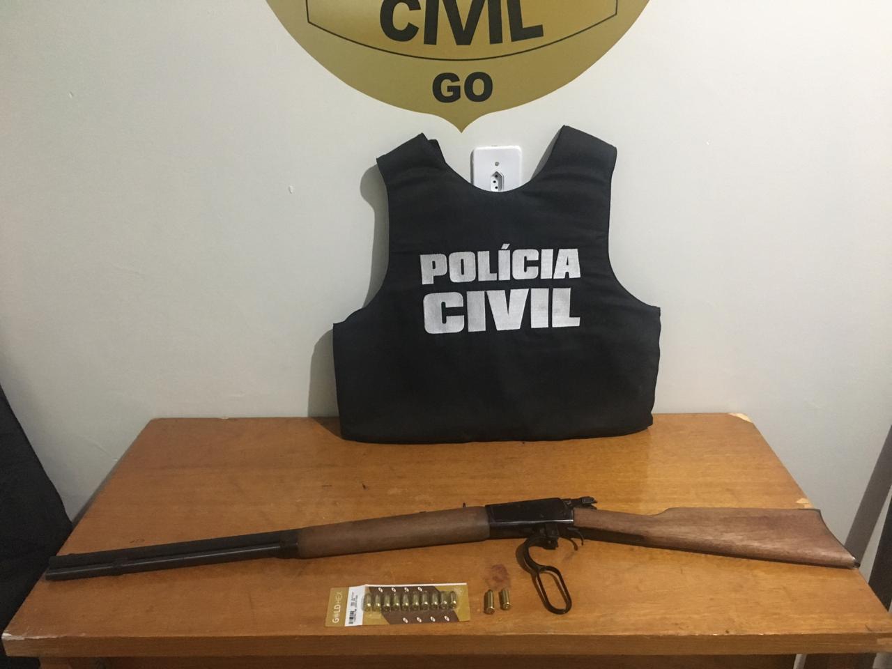 PolÍcia Civil de Aragarças Apreende Arma de Fogo e munições de autor de ameaças contra a mulher