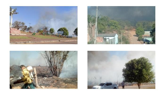 Incêndio de grandes proporções atinge área do 58º Batalhão do Exército em Aragarças