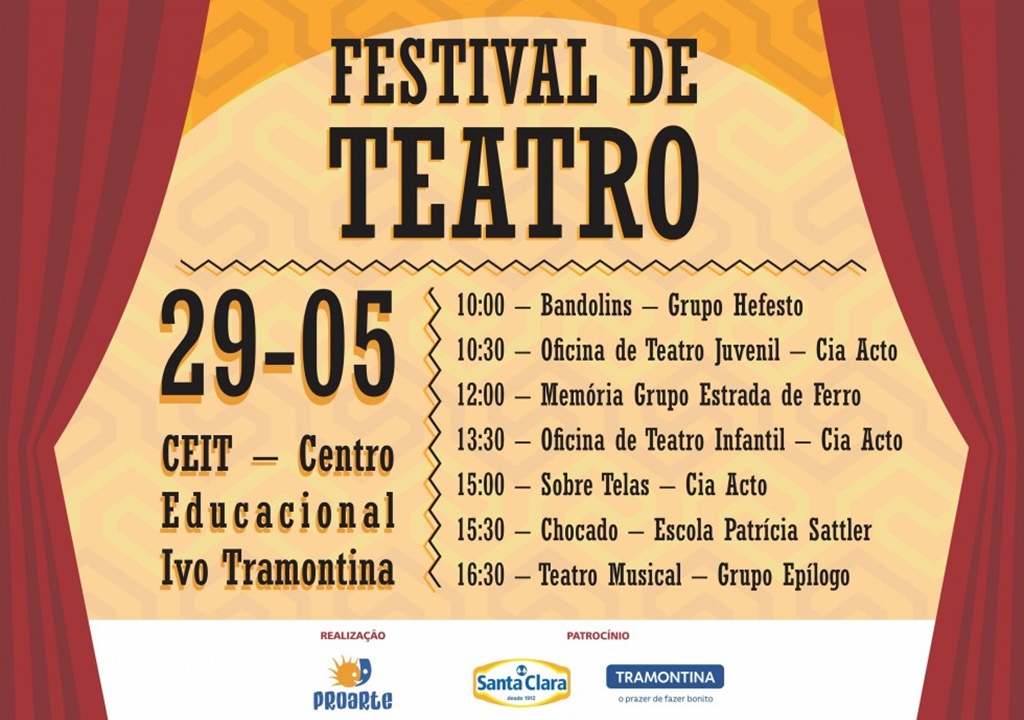 Confirmado a realização do Festival Teatro da Proarte