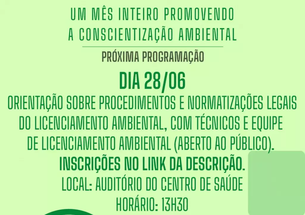 Licenciamento Ambiental é tema de palestra nesta terça-feira, 28, em Carlos Barbosa