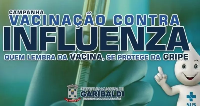 Secretaria da Saúde de Garibaldi amplia prazo para vacinação contra a gripe Influenza