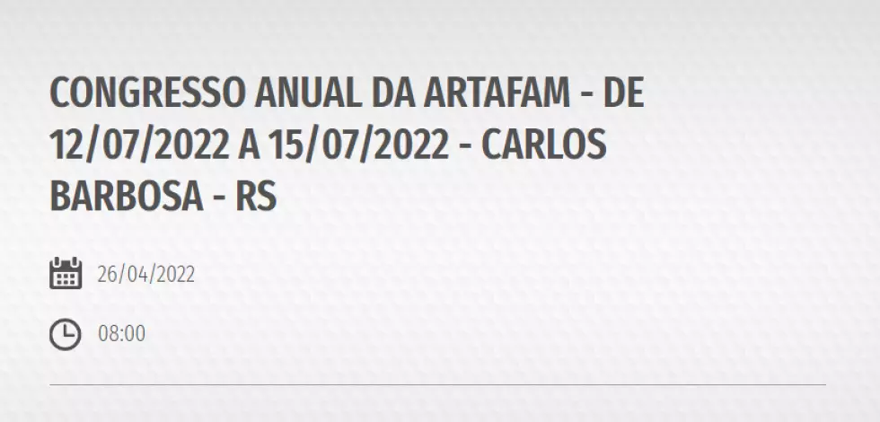 Carlos Barbosa sediará 54º Congresso Estadual da Artafam