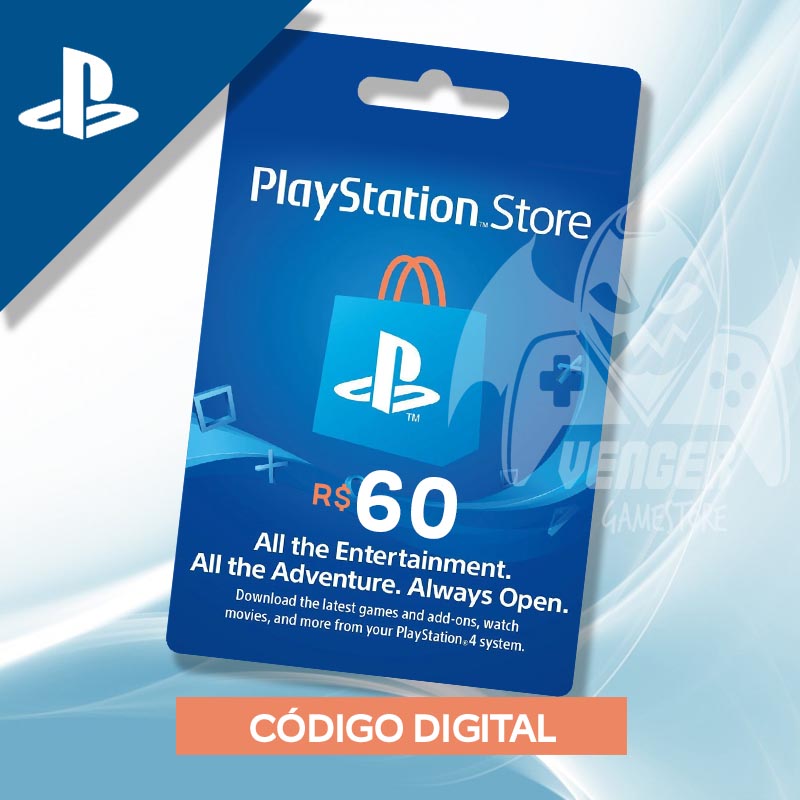 Comprar Cartão PSN Gift Card 60 Reais PS4 Playstation Store