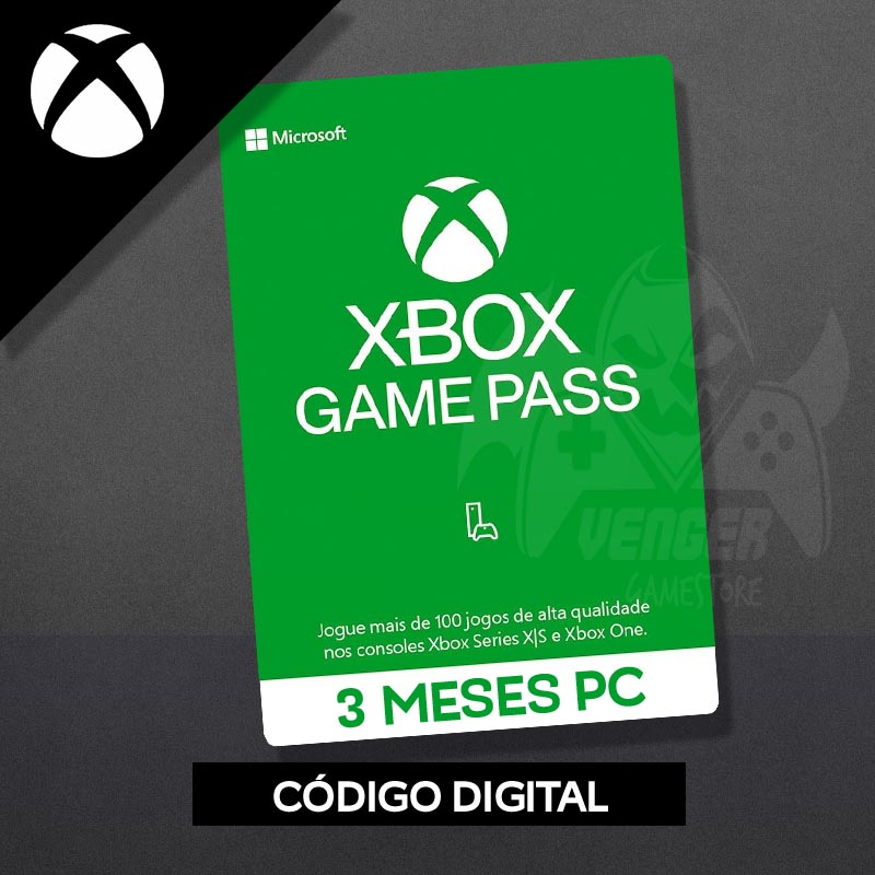 Cartão Presente Gift Card Digital XBox Game Pass PC