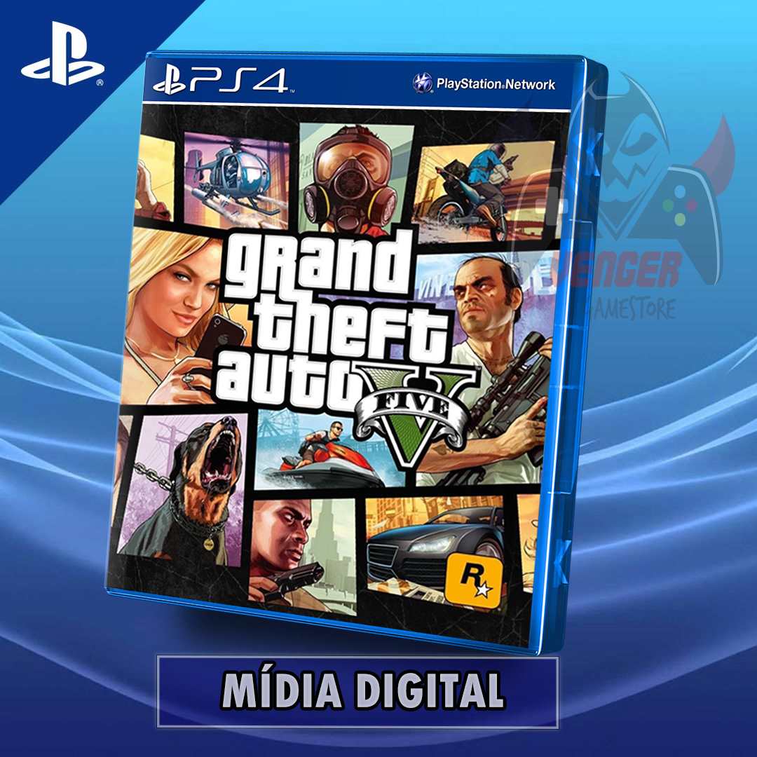 gta 5 para ps4 em mídia digital