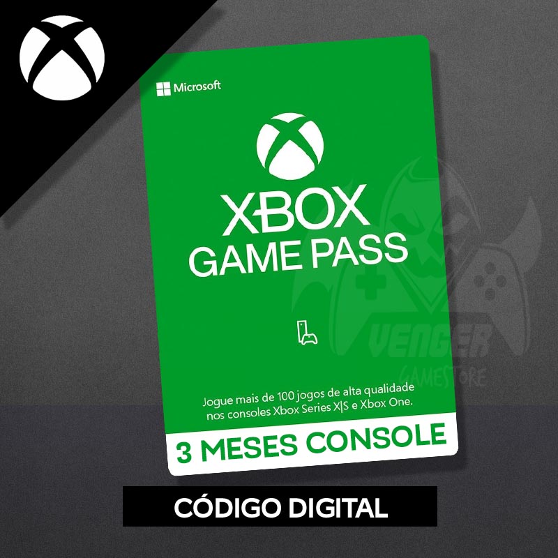 Xbox Game Pass para Consoles 3 Meses - Código 25 Dígitos - Venger Games