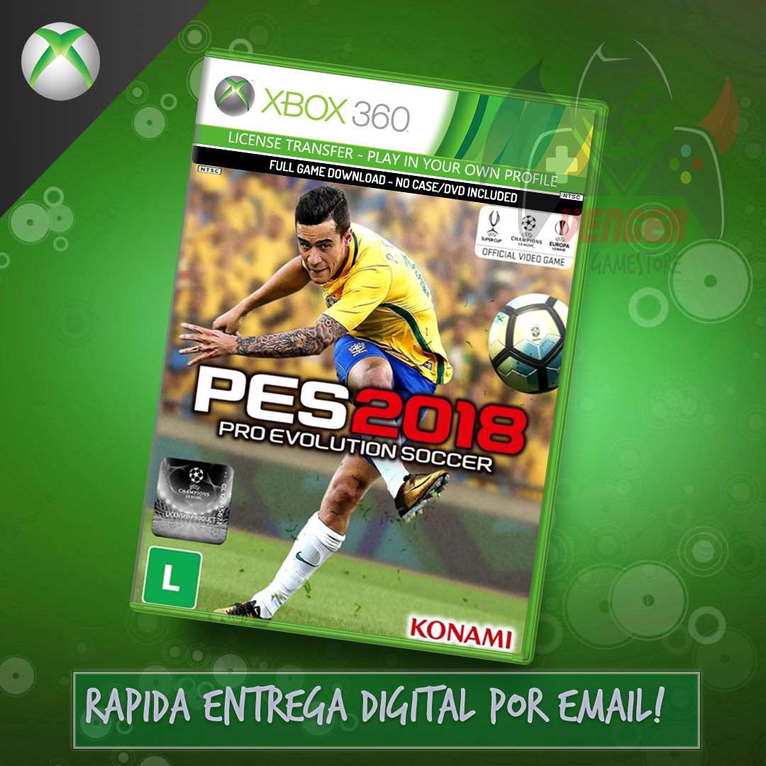 PRO EVOLUTION SOCCER 2018 Midia Digital Xbox 360 PES18 - Wsgames