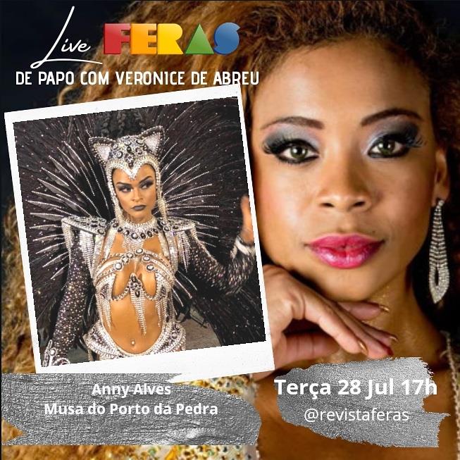 Embaixatriz da Revista Feras na Suíça terá Anny Alves como convidada na Live da Revista Feras pelo Instagram.