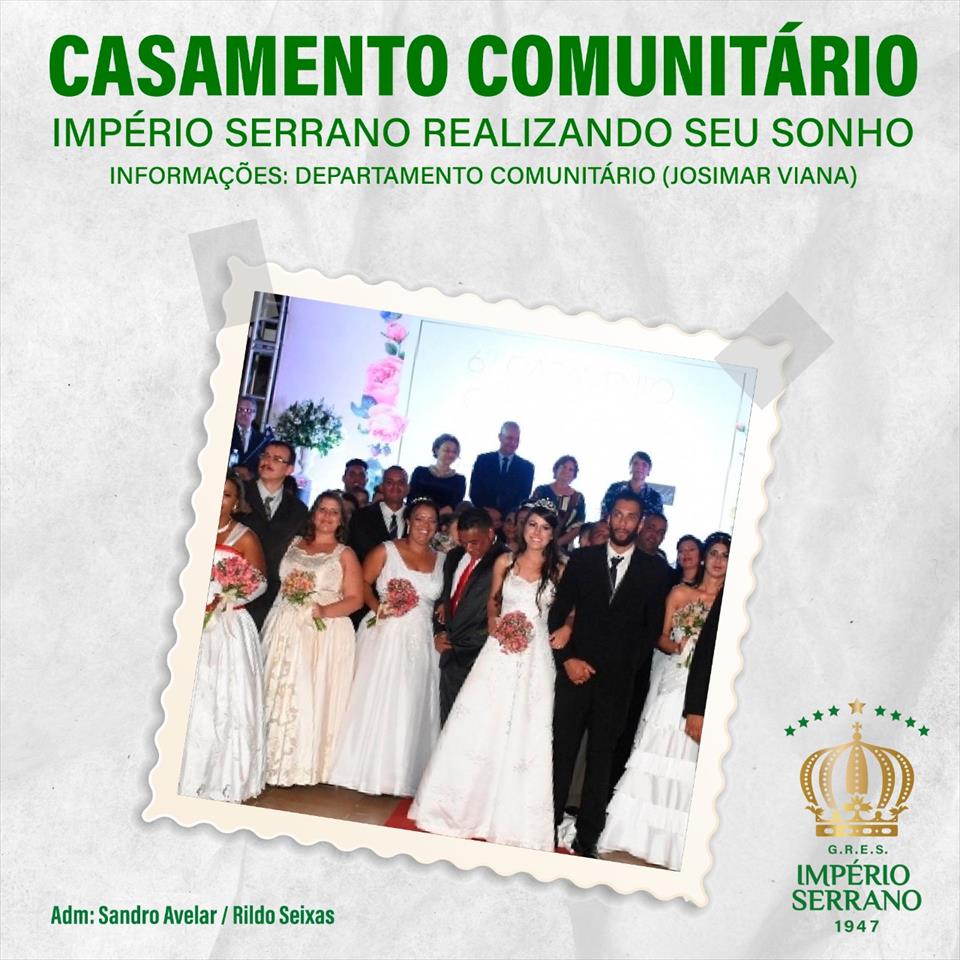 Império Serrano abre inscrições para realização de casamento comunitário