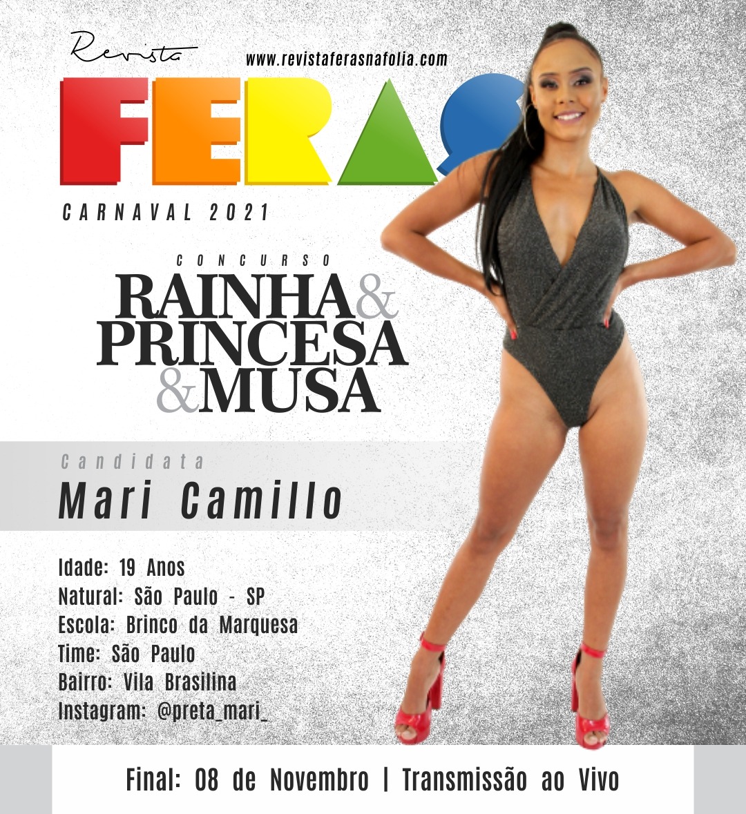MARI CAMILO, CANDIDATA A RAINHA DA REVISTA FERAS 2021
