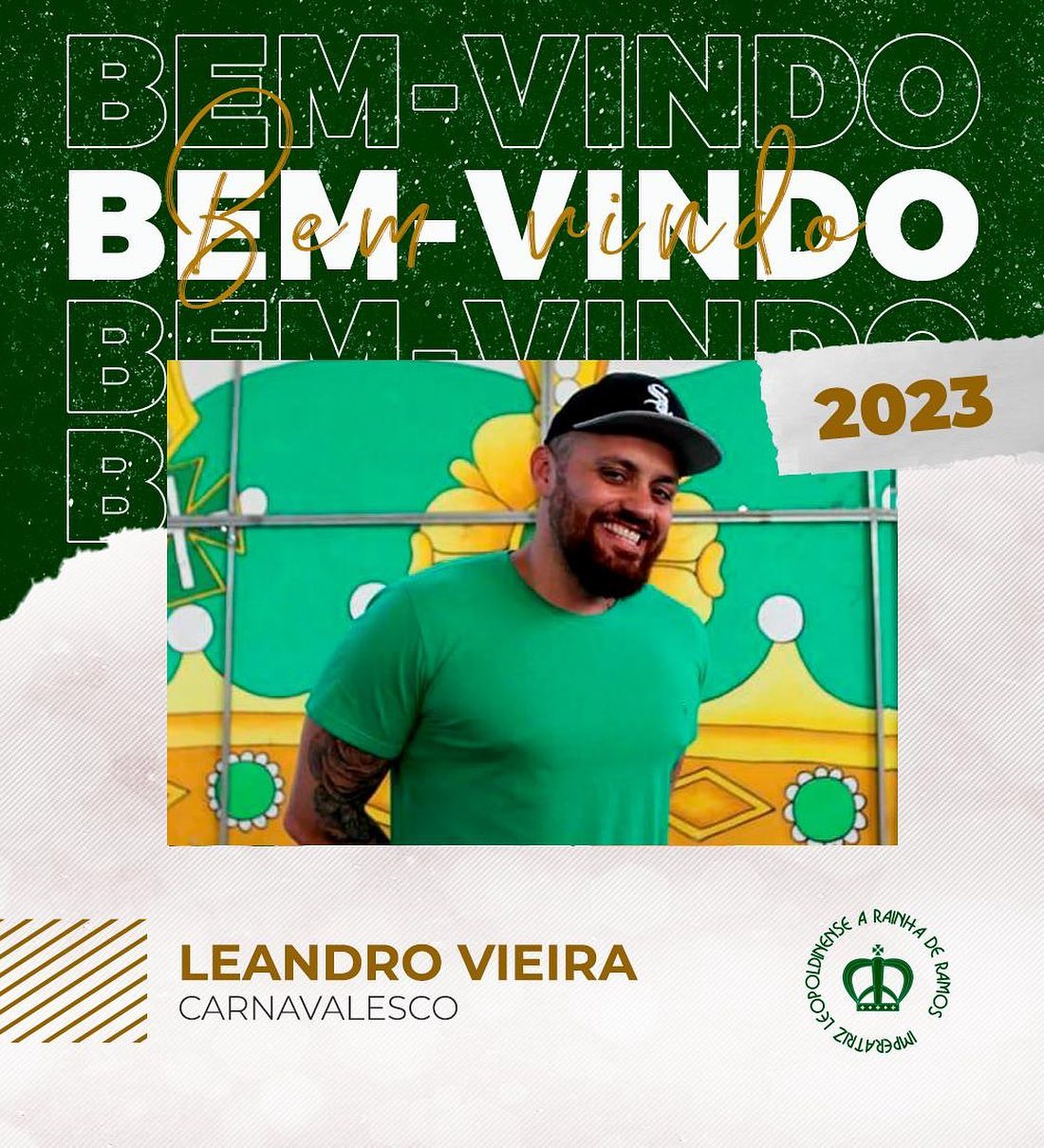 CARNAVALESCO LEANDRO VIEIRA É DA IMPERATRIZ LEOPOLDINENSE EM 2023