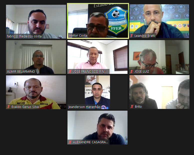 REUNIÃO COM CLUBES FILIADOS DEFINEM O RETORNO DO RONDONIENSE 2020.