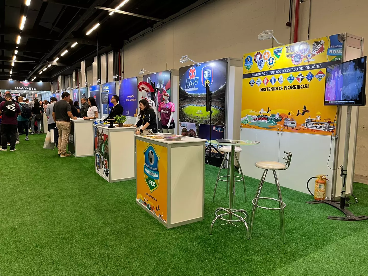 O futebol do Estado de RondÃÂ&cute;nia esteve presente nos 5 dias de feira, atravÃÂÂ©s do estande montado pela FFER no EspaÃÂÂÂ§o Pro Magno, em SÃÂÂ£o Paulo (Foto: DivulgaÃÂÂÂ§ÃÂÂ£o)