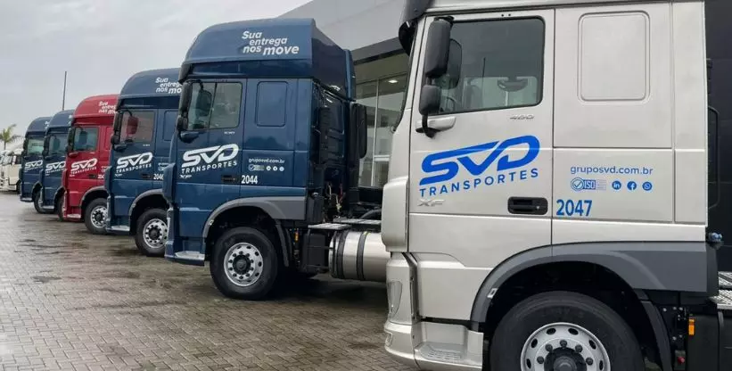 A foto mostra a frota do Grupo SVD