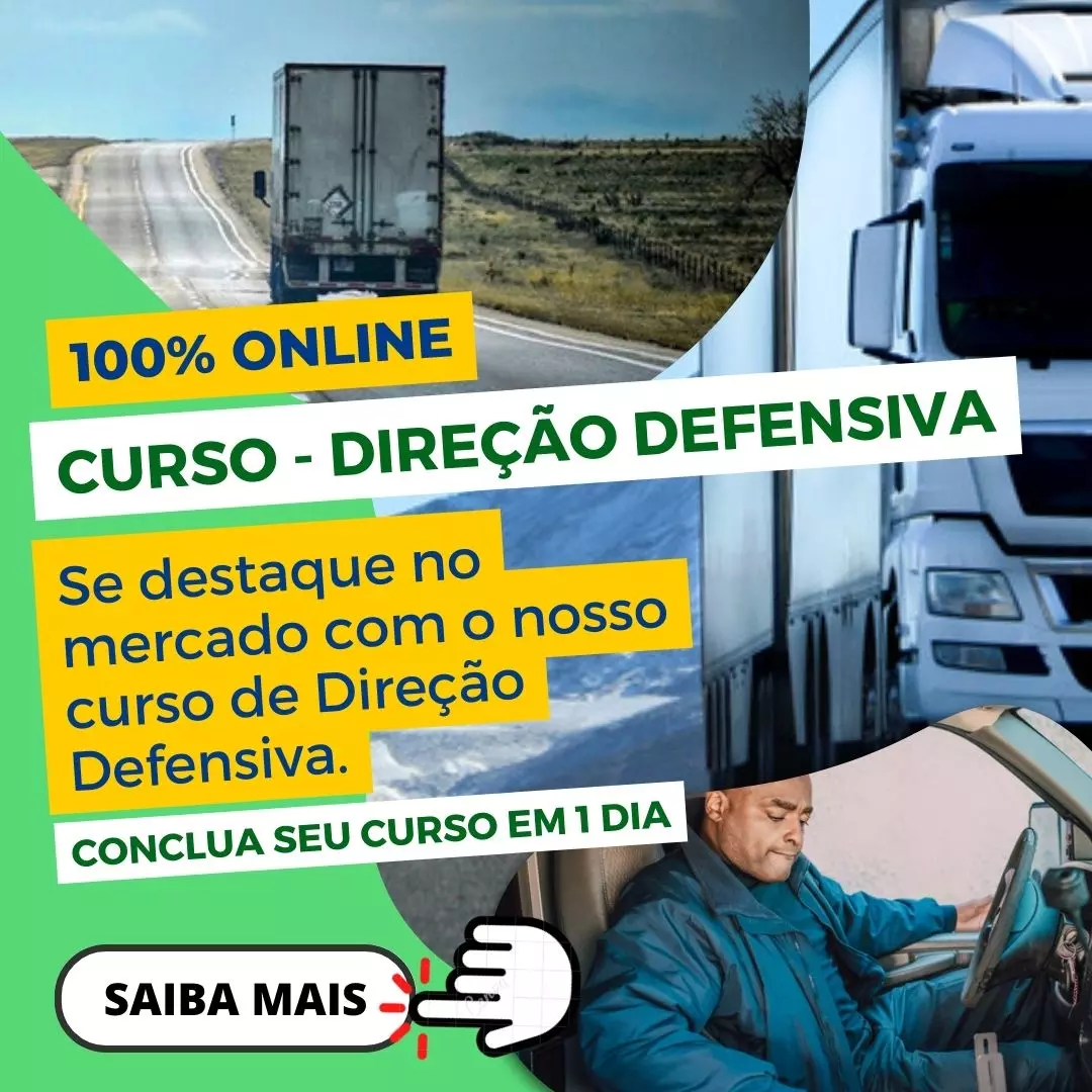 A imagem mostra uma divulgação de curso de Direção Defensiva
