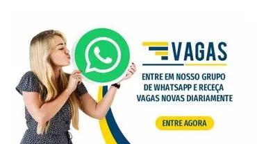 A foto mostra uma imagem chamando para entrar no Grupo de vagas para motoristas do WhatsApp