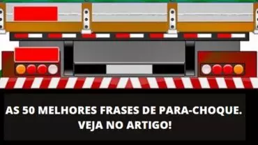 A foto mostra um para-choque de caminhão com uma frase