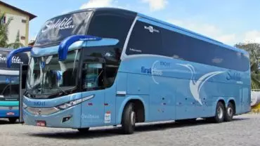 A foto mostra um Ônibus da Expresso Satélite Norte