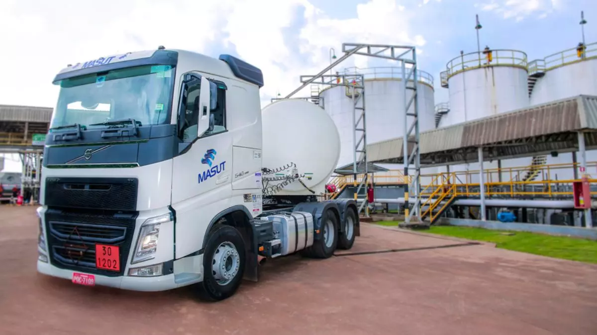 Caminhão da frota do Grupo Masut