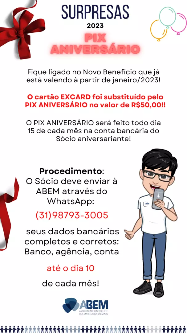 PIX DE ANIVERSÁRIO