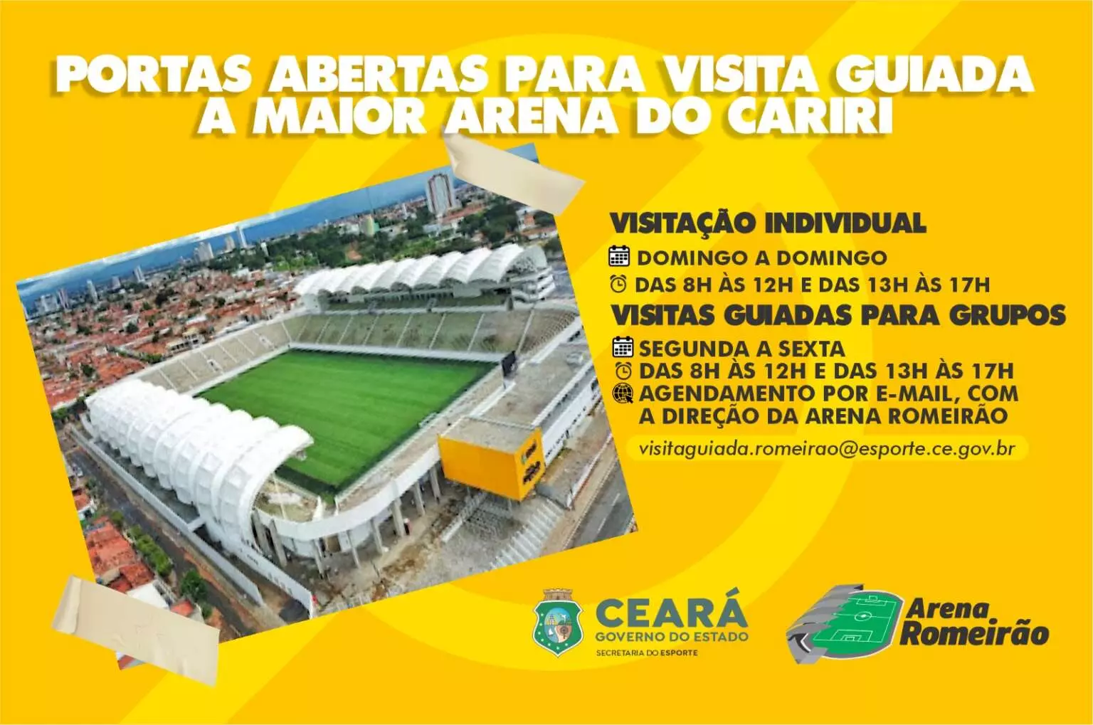 Arena Romeirão abre visitação ao público