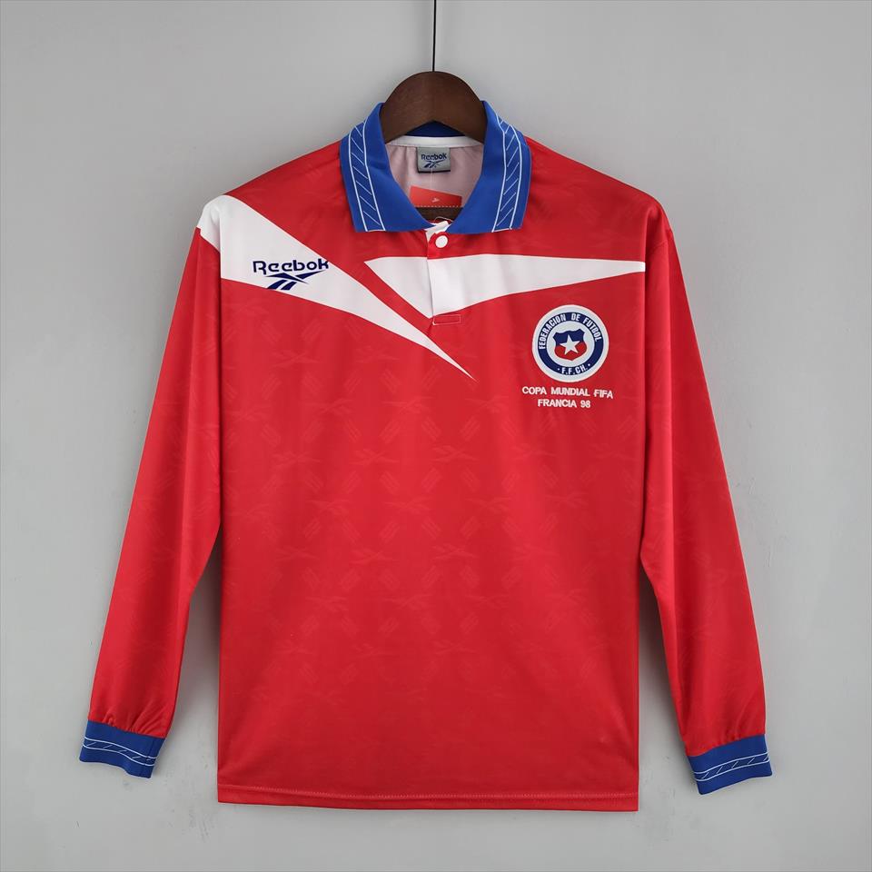 Camisa Retrô Seleção do Chile Copa 1998 Vermelha