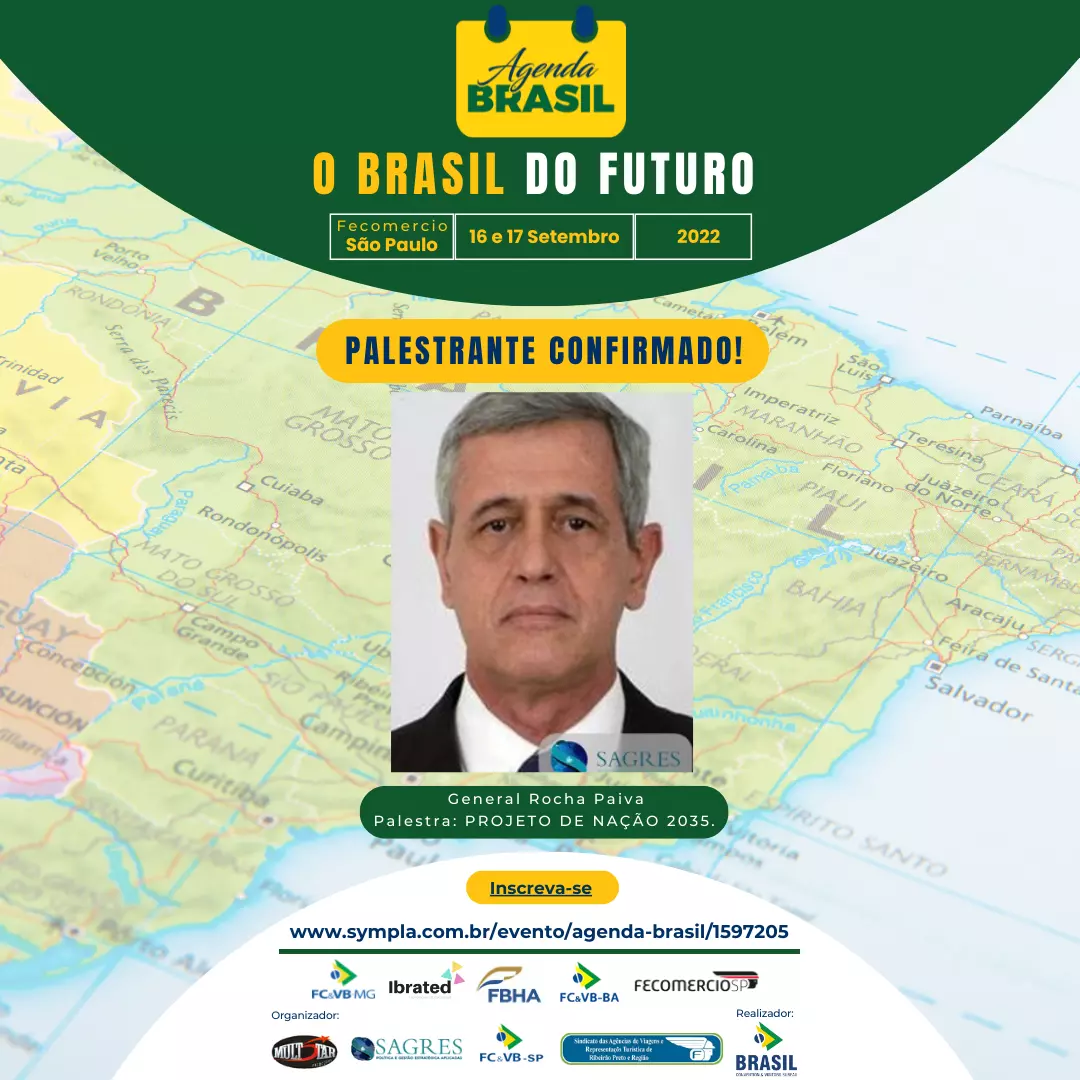 General Rocha Paiva confirma presença no Agenda Brasil 2022