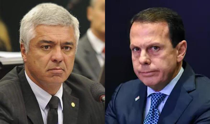 Senador Major Olímpio e Governador Doria quase trocam socos em evento em São Paulo
