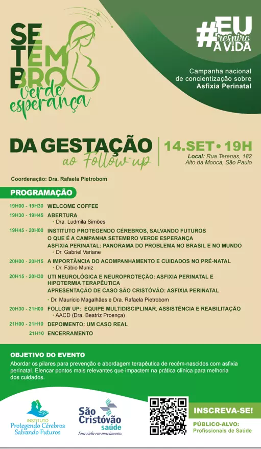 Setembro verde esperança: Entidades se unem para conscientizar a sociedade sobre a prevenção e tratamento da asfixia perinatal em bebês