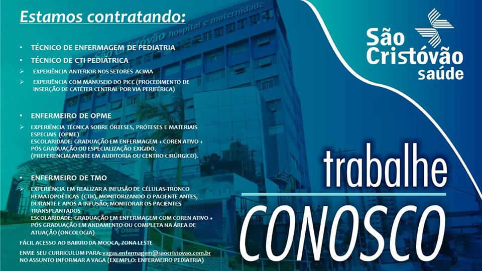 Grupo São Cristovão Saúde Contrata