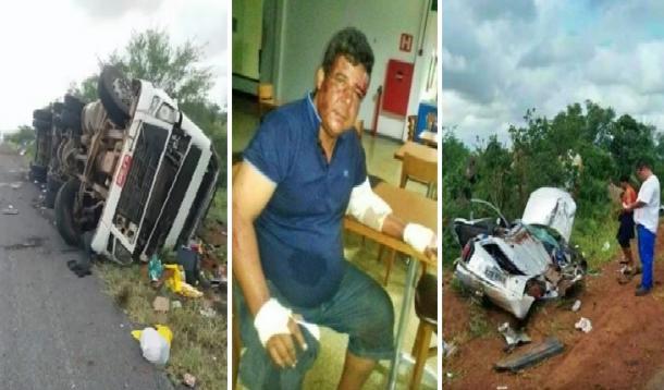 Motorista assaltado joga carreta em cima de carro e mata ladrões