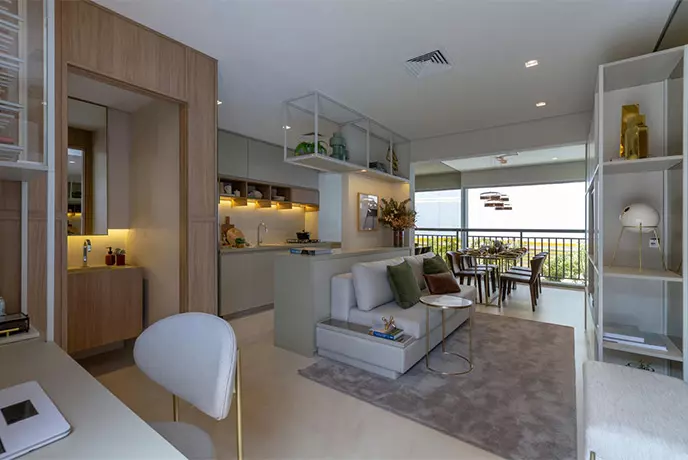 Planta 80m² living