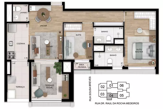 Planta 80m²